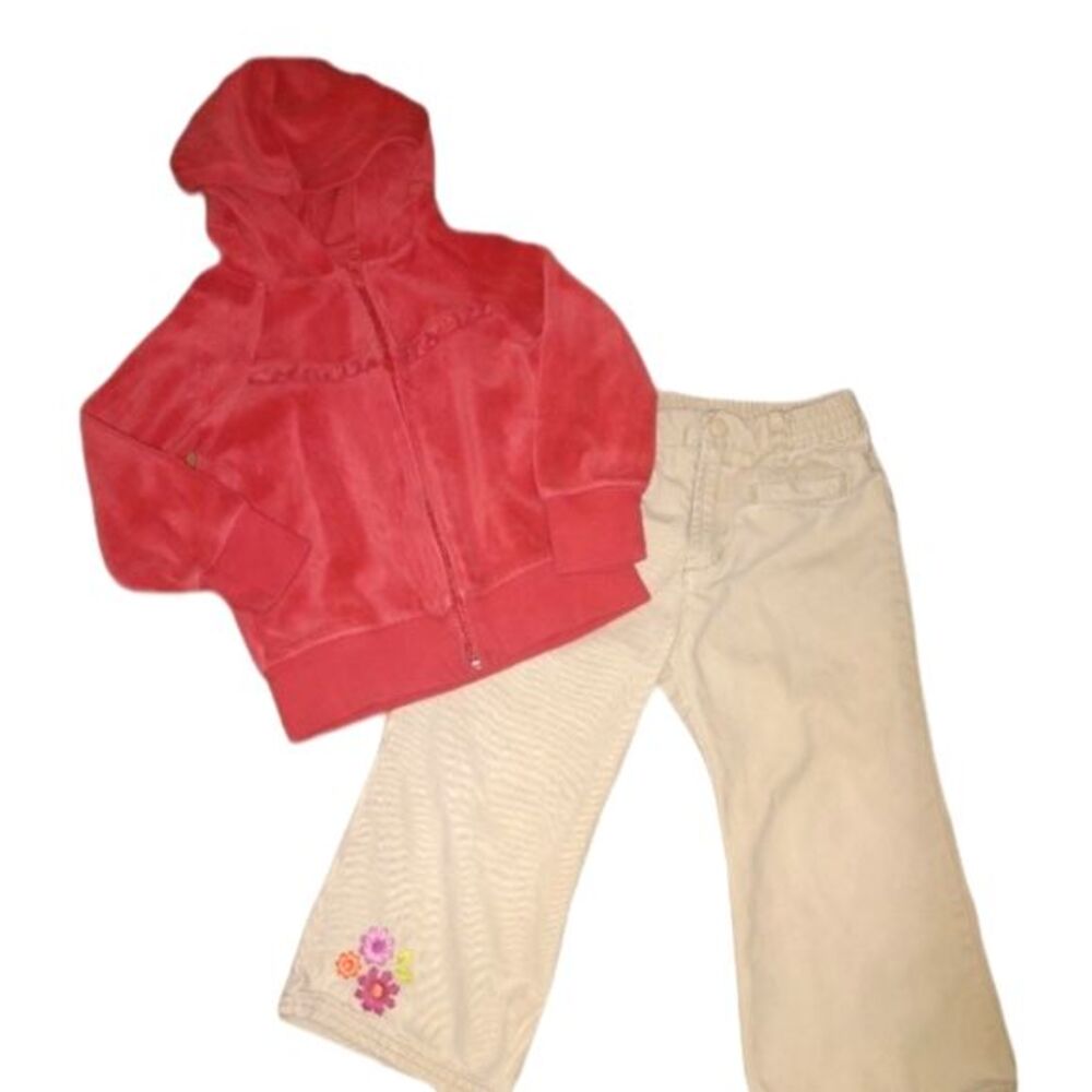 The Children's Place Hoodie & Old Navy Khakis Toddler Girl's Outfit Size 3T‎